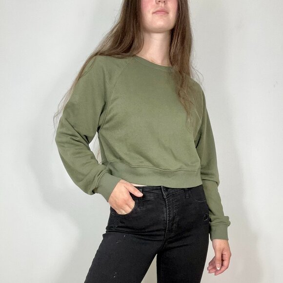 *NOBO No Boundaries Khaki Green Crew Neck Long Sleeve - Picture 3 of 7